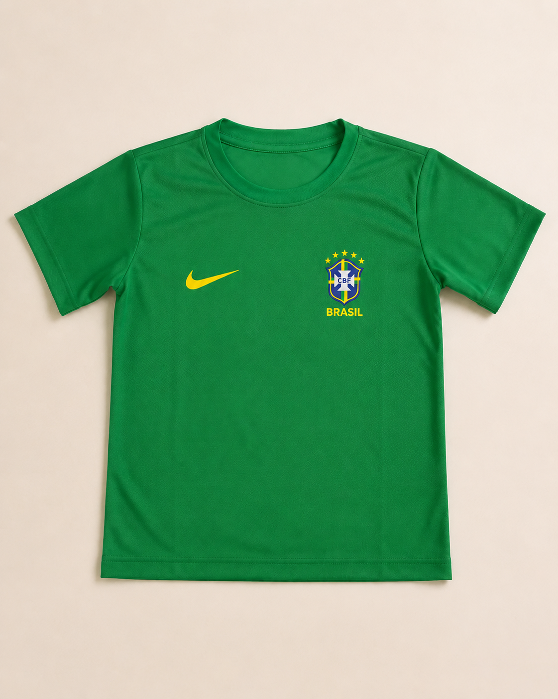 Camiseta Infantil Brasil Verde Estilo Seleção