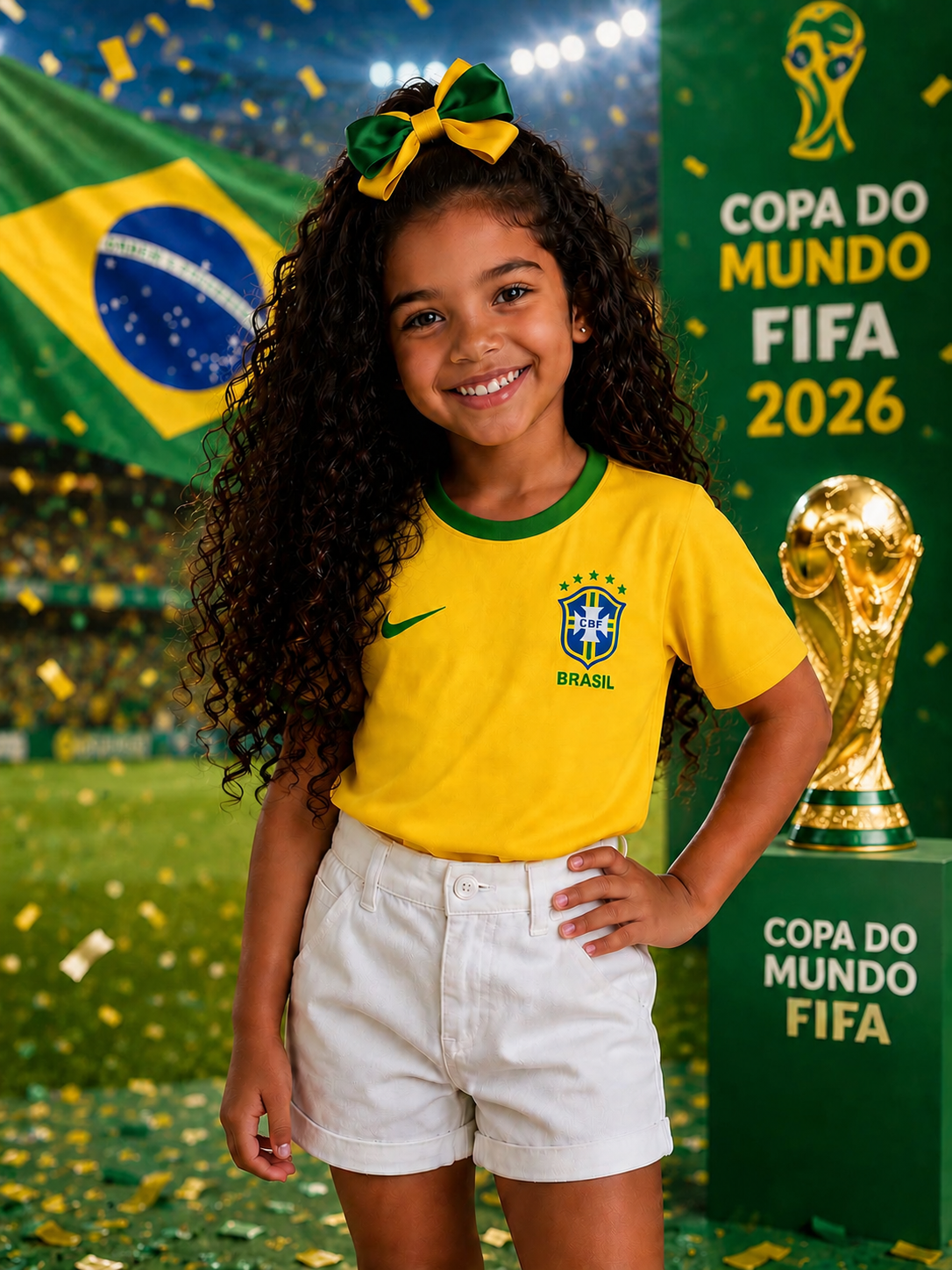 Camiseta Infantil Feminina do Brasil