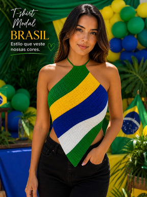 Cropped tricô modal